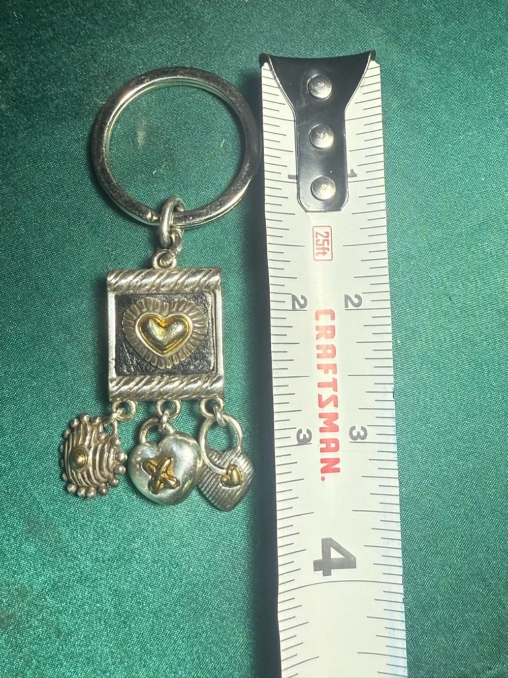 Brighton Two-Tone Heart Charm Keychain in Silver and‎ Gold